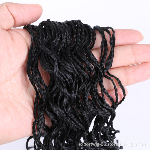 Colorful Braiding Hair Extension Zizi Braids Synthetic Hair 22 inch Curly Straight Micro Braids